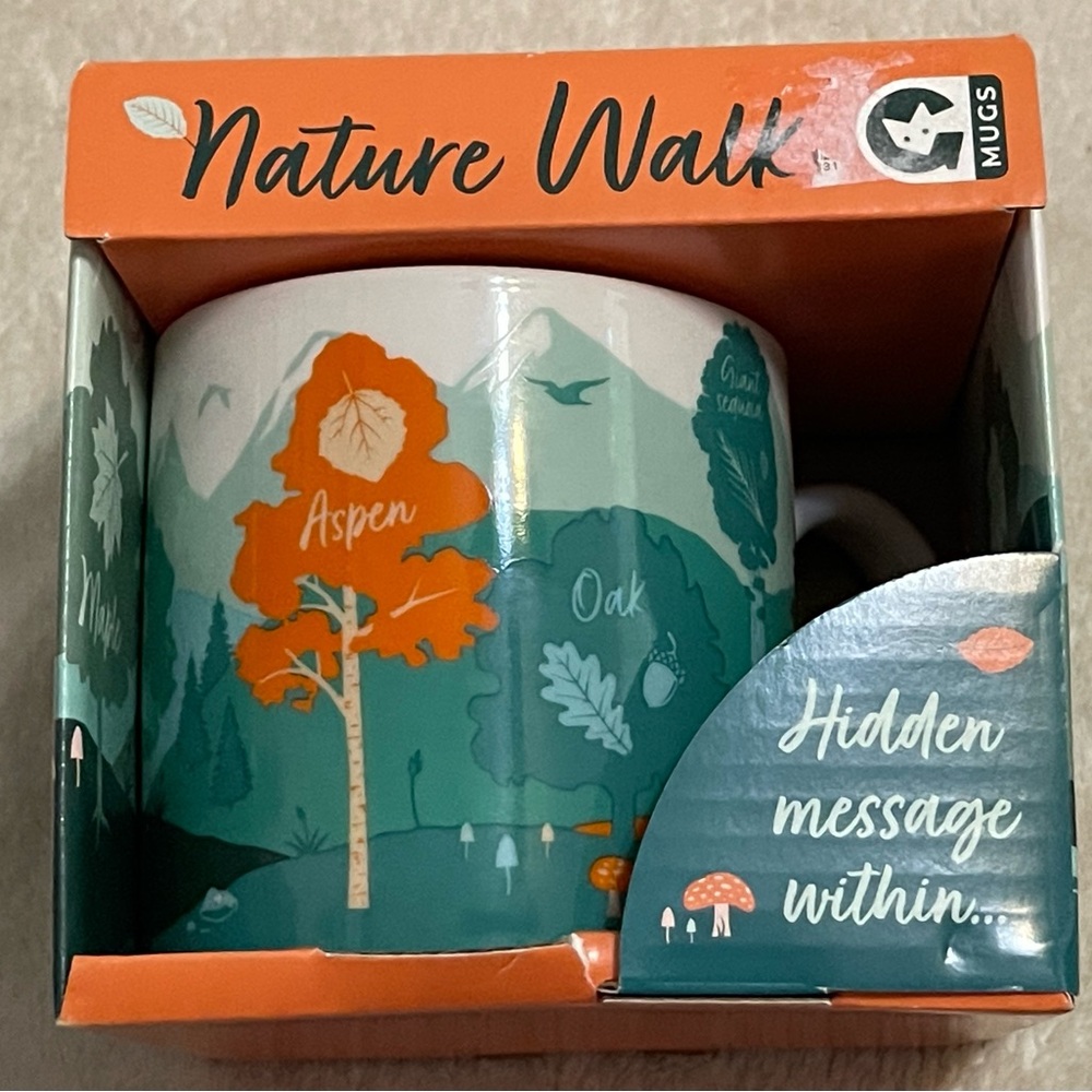 Nature Walk Mug Hidden Message Inside “ Leave Only Foot Prints “
